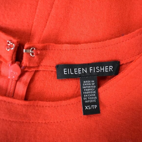 Eileen Fisher Poppy Boiled Wool Lantern Dress XS - Picture 4 of 13